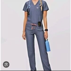 FIGS Heathered grey graphite Scrub Pants Livingston Women’s Small